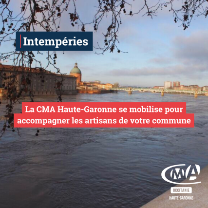 Intemp&eacute;ries : des aides d'urgence mobilisables pour les artisans  La CMA 31 vous accompagne