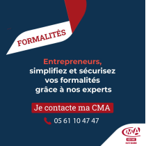 Pour mes formalités, je contacte ma CMA !